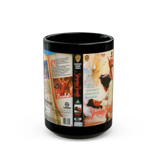 SLEEPING BEAUTY CANNON (VHS COVER) - Black Coffee Mug 15oz - Go Mug Yourself