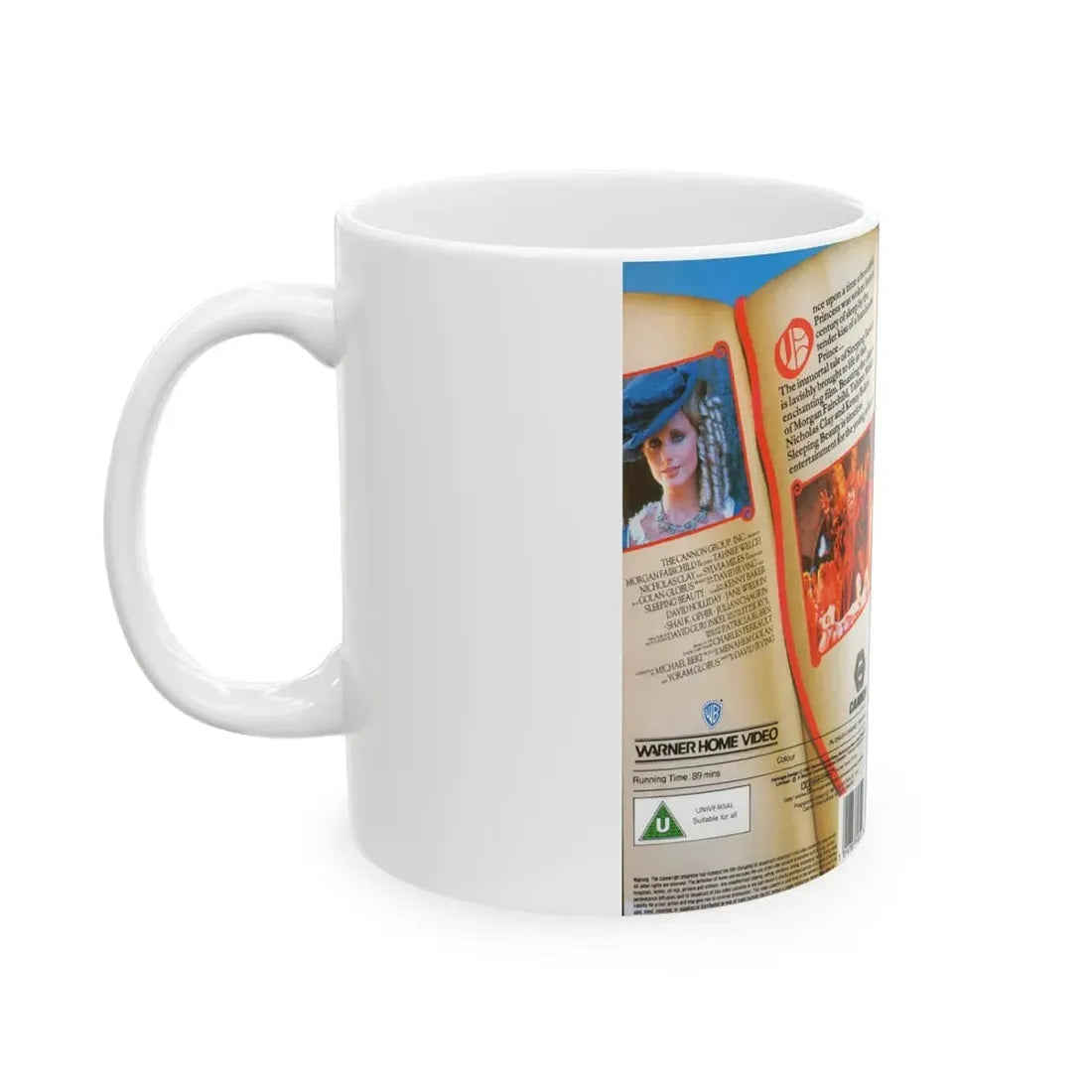 SLEEPING BEAUTY CANNON (VHS COVER) - White Coffee Mug - Go Mug Yourself