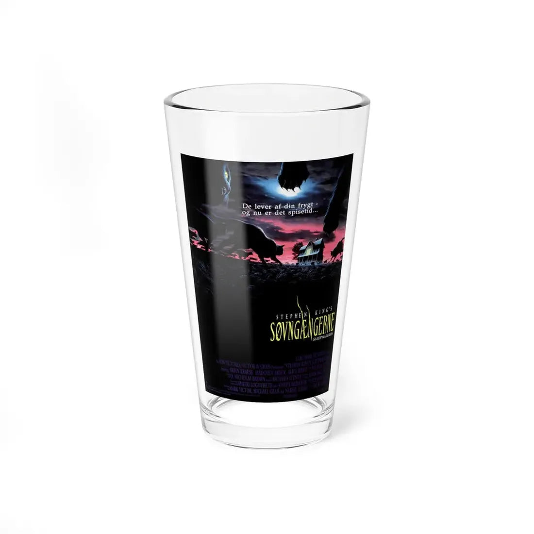 SLEEPWALKERS (DANISH) 1992 Movie Poster - Pint Glass 16oz 16oz - Go Mug Yourself
