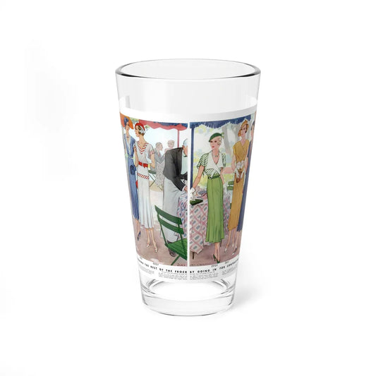 Sleeves Disown The Rest of the Frock..., McCall's, May 1932 (Magazine Illustration) Pint Glass 16oz 16oz - Go Mug Yourself