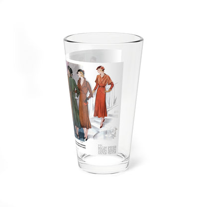 Sleeves Voice Their Differences..., McCall's, December 1931 (Magazine Illustration) Pint Glass 16oz-Go Mug Yourself