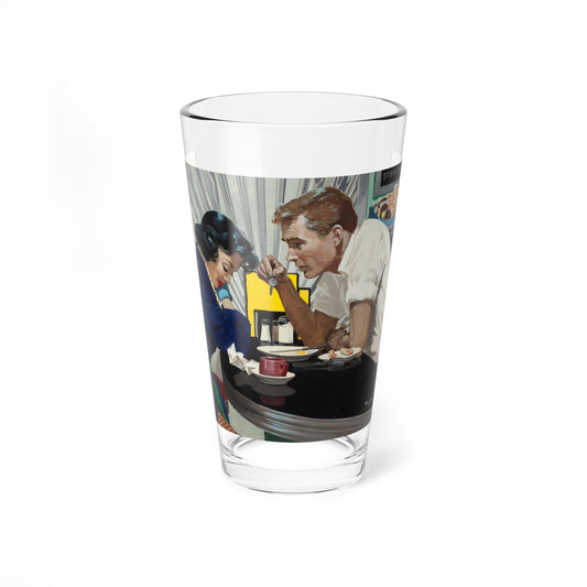 Slightly Indiscreet, The Saturday Evening Post story illustration, May 30, 1959 (Magazine Illustration) Pint Glass 16oz-16oz-Go Mug Yourself