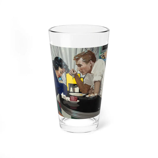 Slightly Indiscreet, The Saturday Evening Post story illustration, May 30, 1959 (Magazine Illustration) Pint Glass 16oz 16oz - Go Mug Yourself