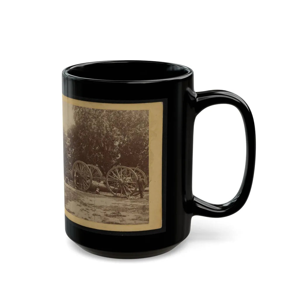 Sling For Heavy Artillery. Drewry's Bluff, Virginia (U.S. Civil War) Black Coffee Mug-Go Mug Yourself