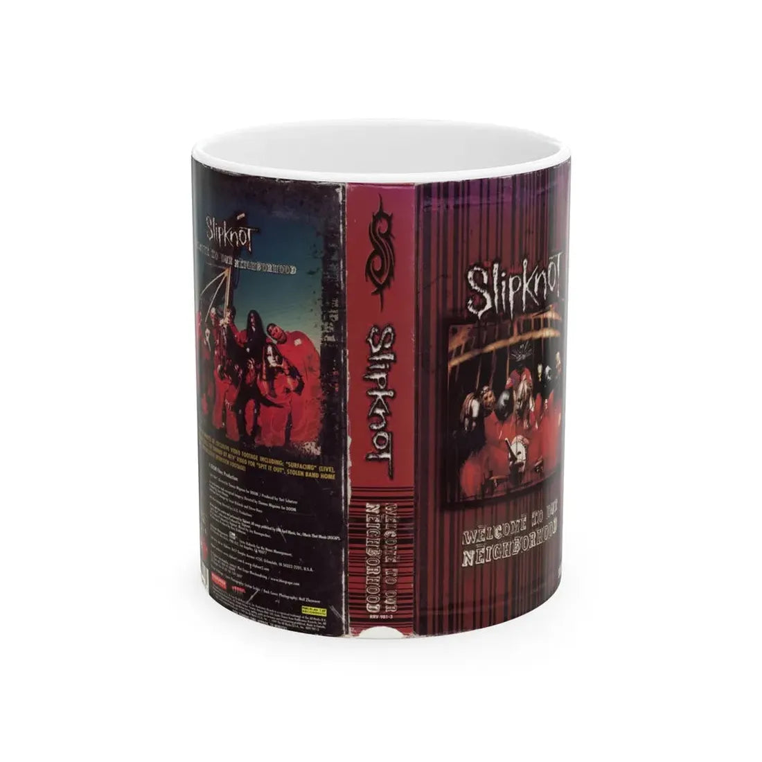 SLIPKNOT WELCOME TO MY NEIGHBORHOOD (VHS COVER) - White Coffee Mug 11oz - Go Mug Yourself