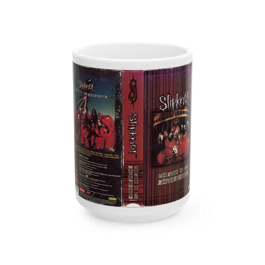 SLIPKNOT WELCOME TO MY NEIGHBORHOOD (VHS COVER) - White Coffee Mug-15oz-Go Mug Yourself