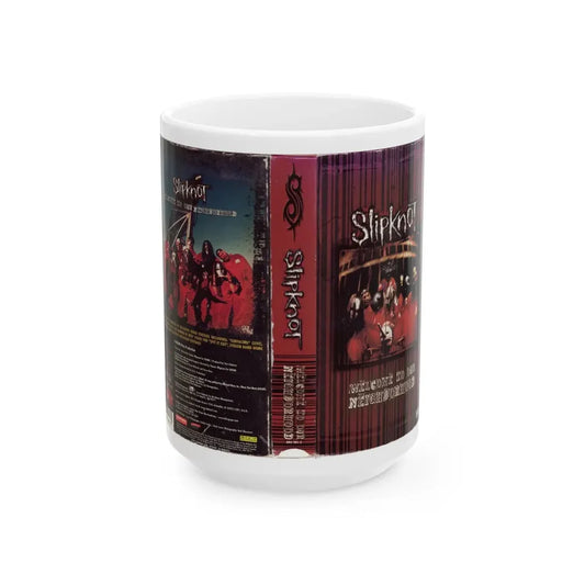SLIPKNOT WELCOME TO MY NEIGHBORHOOD (VHS COVER) - White Coffee Mug 15oz - Go Mug Yourself