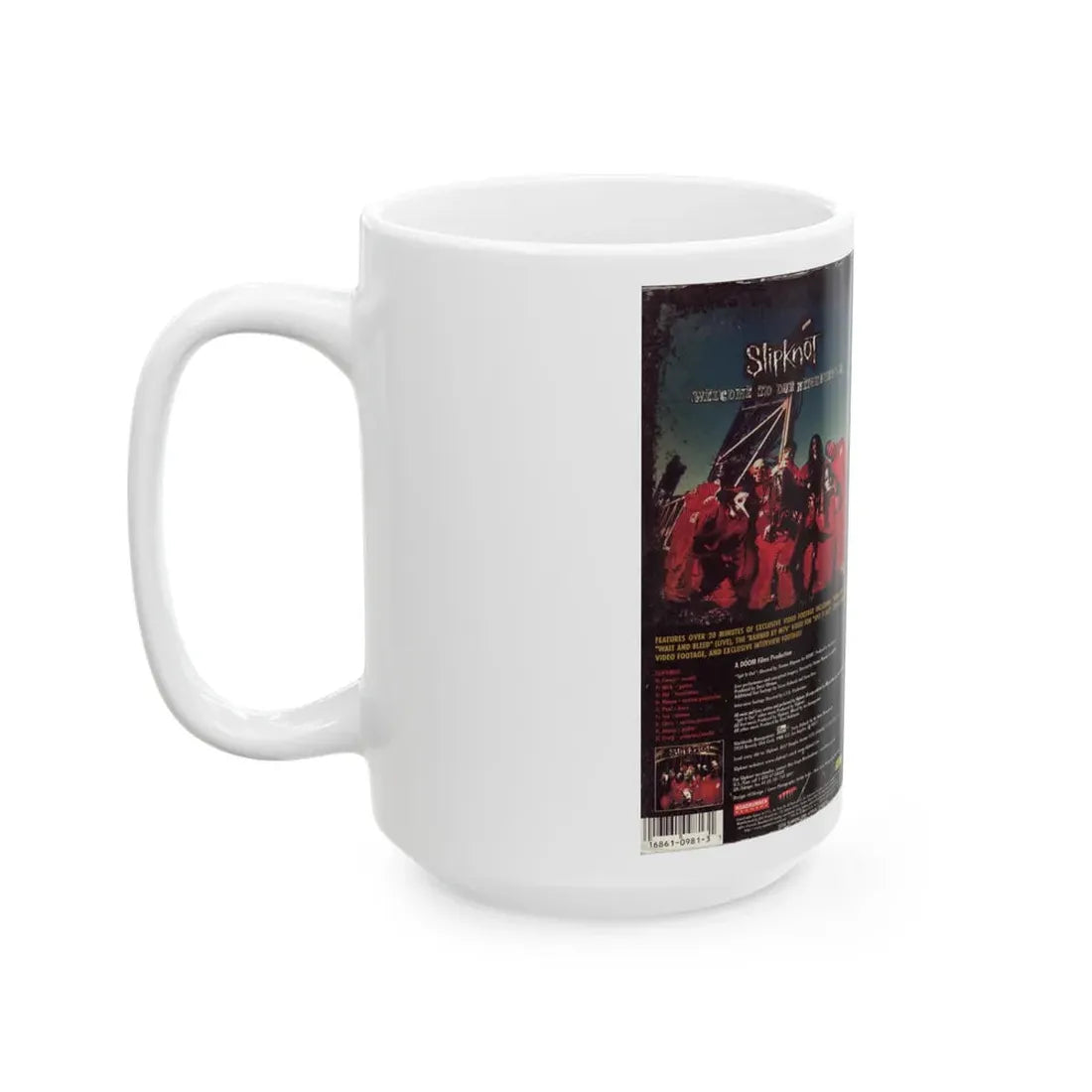 SLIPKNOT WELCOME TO MY NEIGHBORHOOD (VHS COVER) - White Coffee Mug - Go Mug Yourself
