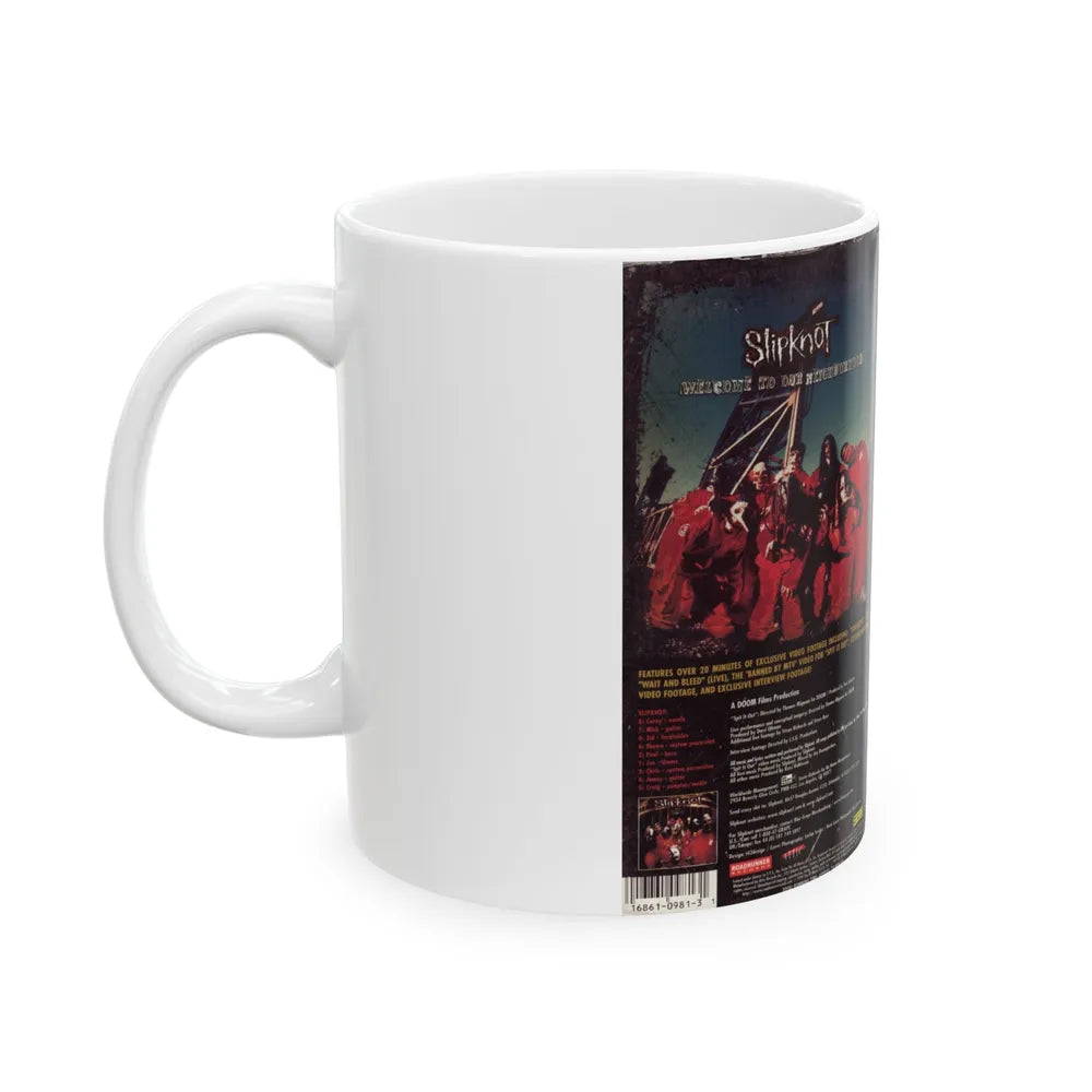 SLIPKNOT WELCOME TO MY NEIGHBORHOOD (VHS COVER) - White Coffee Mug-Go Mug Yourself