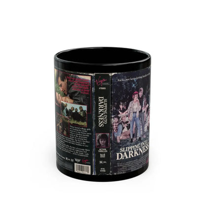 SLIPPING INTO DARKNESS (VHS COVER) - Black Coffee Mug 11oz - Go Mug Yourself