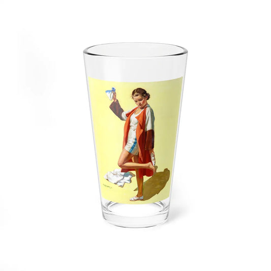 Slipping Into Her Shoes, The Saturday Evening Post, August 11, 1934 (Magazine Illustration) Pint Glass 16oz 16oz - Go Mug Yourself
