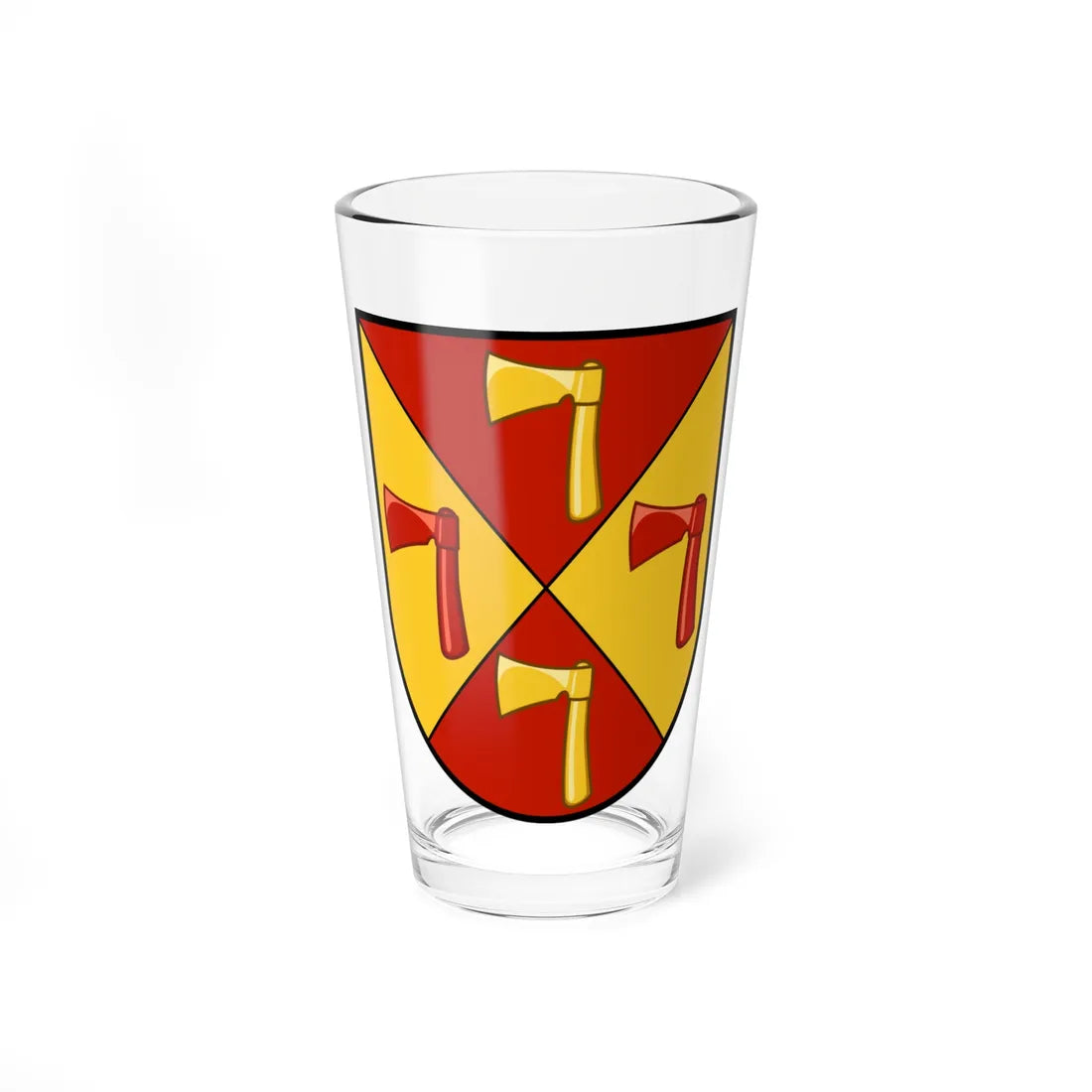 Slokhyni coat of arms escutcheon (Ukraine) (Coat of Arms) Pint Glass 16oz 16oz - Go Mug Yourself