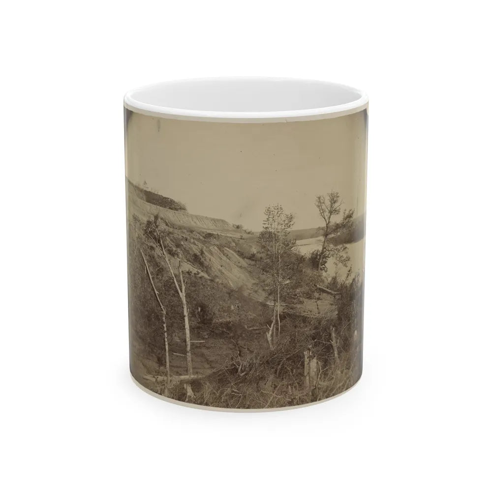 Sloped Hill Near The River (U.S. Civil War) White Coffee Mug-11oz-Go Mug Yourself