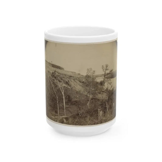 Sloped Hill Near The River (U.S. Civil War) White Coffee Mug 15oz - Go Mug Yourself