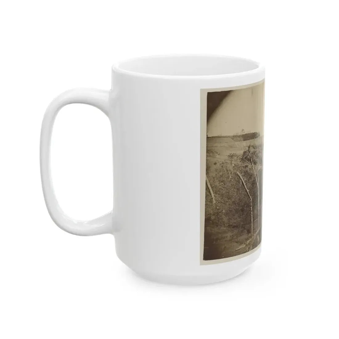 Sloped Hill Near The River (U.S. Civil War) White Coffee Mug - Go Mug Yourself