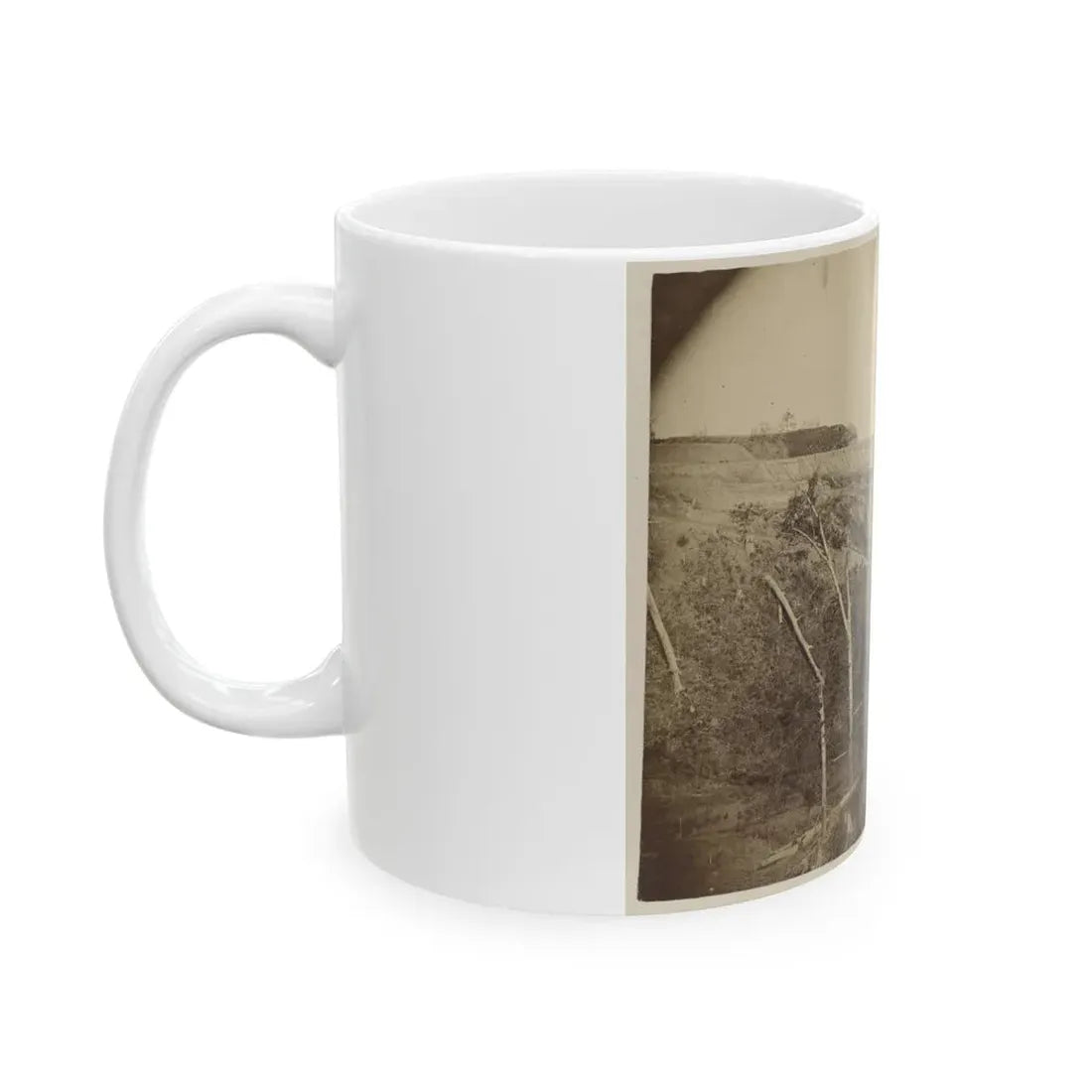 Sloped Hill Near The River (U.S. Civil War) White Coffee Mug - Go Mug Yourself