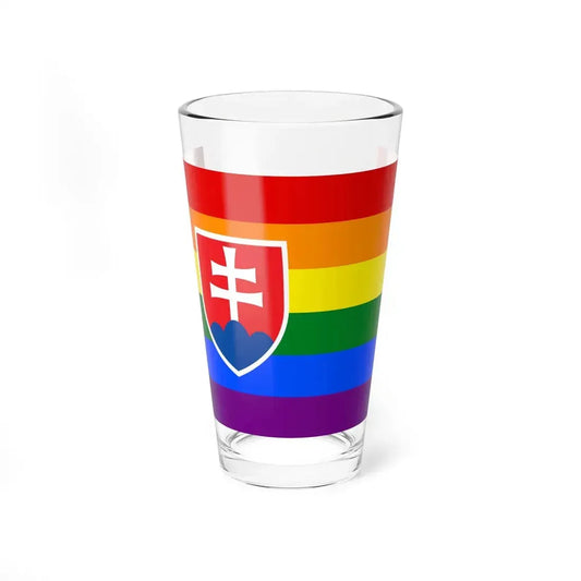 Slovakia Gay Flag (Slovakia) Pint Glass 16oz 16oz - Go Mug Yourself