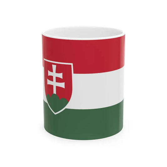 Slovakian flag in Hungarian colors (Hungary) White Coffee Mug 11oz - Go Mug Yourself