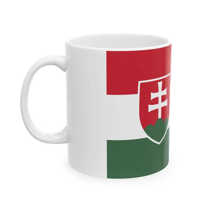Slovakian flag in Hungarian colors (Hungary) White Coffee Mug - Go Mug Yourself