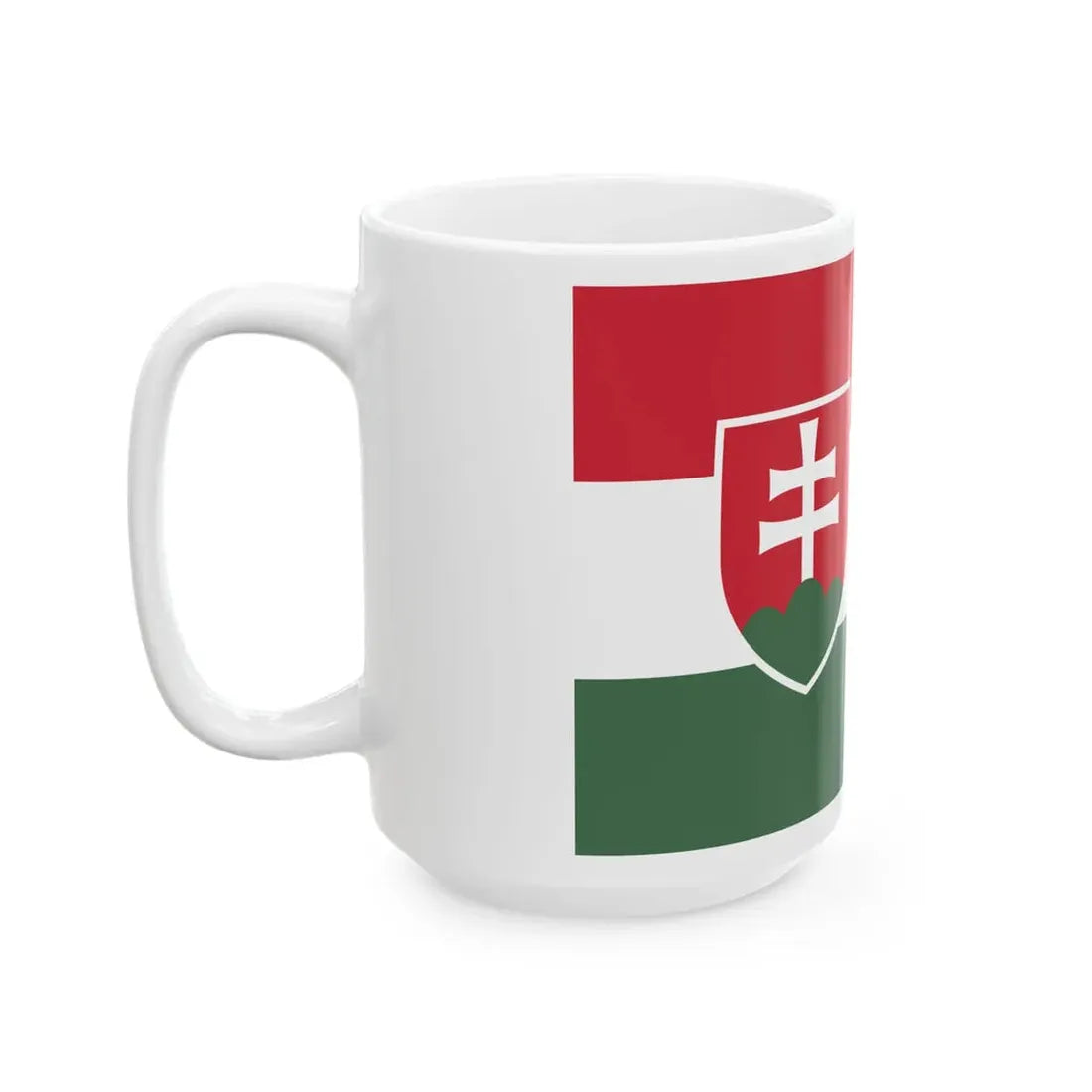 Slovakian flag in Hungarian colors (Hungary) White Coffee Mug - Go Mug Yourself