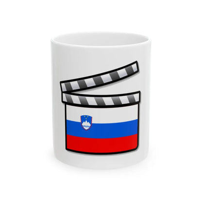 Slovenia film clapperboard (Slovenia) White Coffee Mug 11oz - Go Mug Yourself
