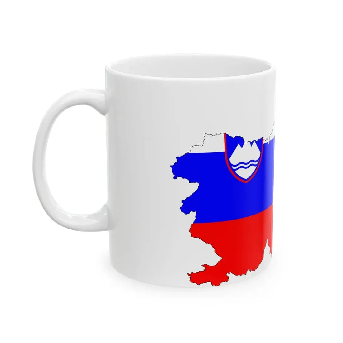 Slovenia-Flagmap (Slovenia) White Coffee Mug - Go Mug Yourself
