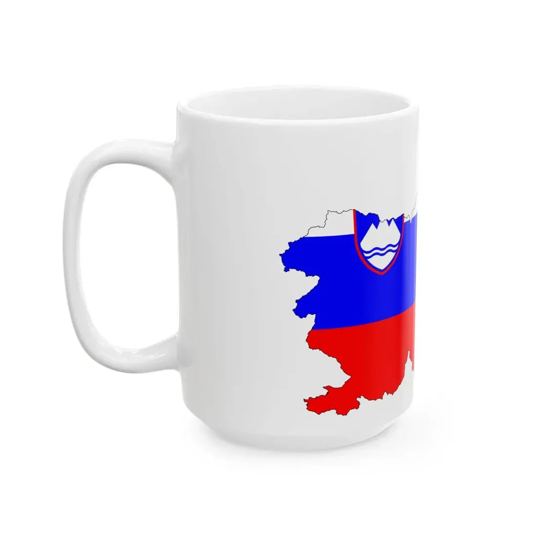 Slovenia-Flagmap (Slovenia) White Coffee Mug - Go Mug Yourself