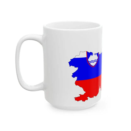 Slovenia-Flagmap (Slovenia) White Coffee Mug - Go Mug Yourself