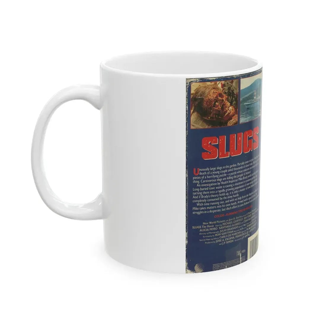 SLUGS NEW WORLD VIDEO (VHS COVER) - White Coffee Mug - Go Mug Yourself