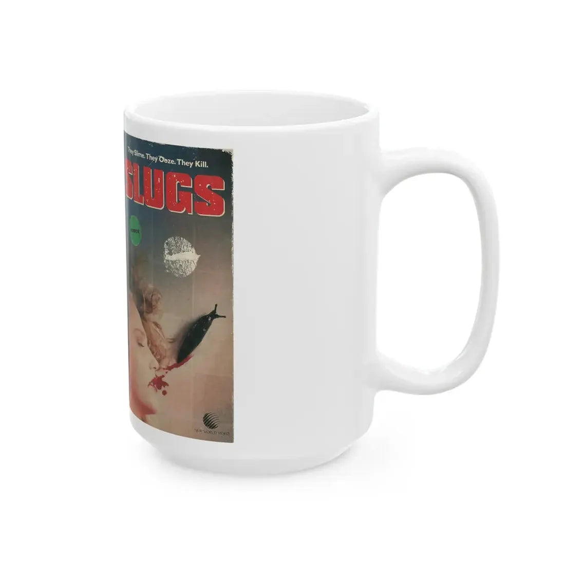 SLUGS NEW WORLD VIDEO (VHS COVER) - White Coffee Mug - Go Mug Yourself
