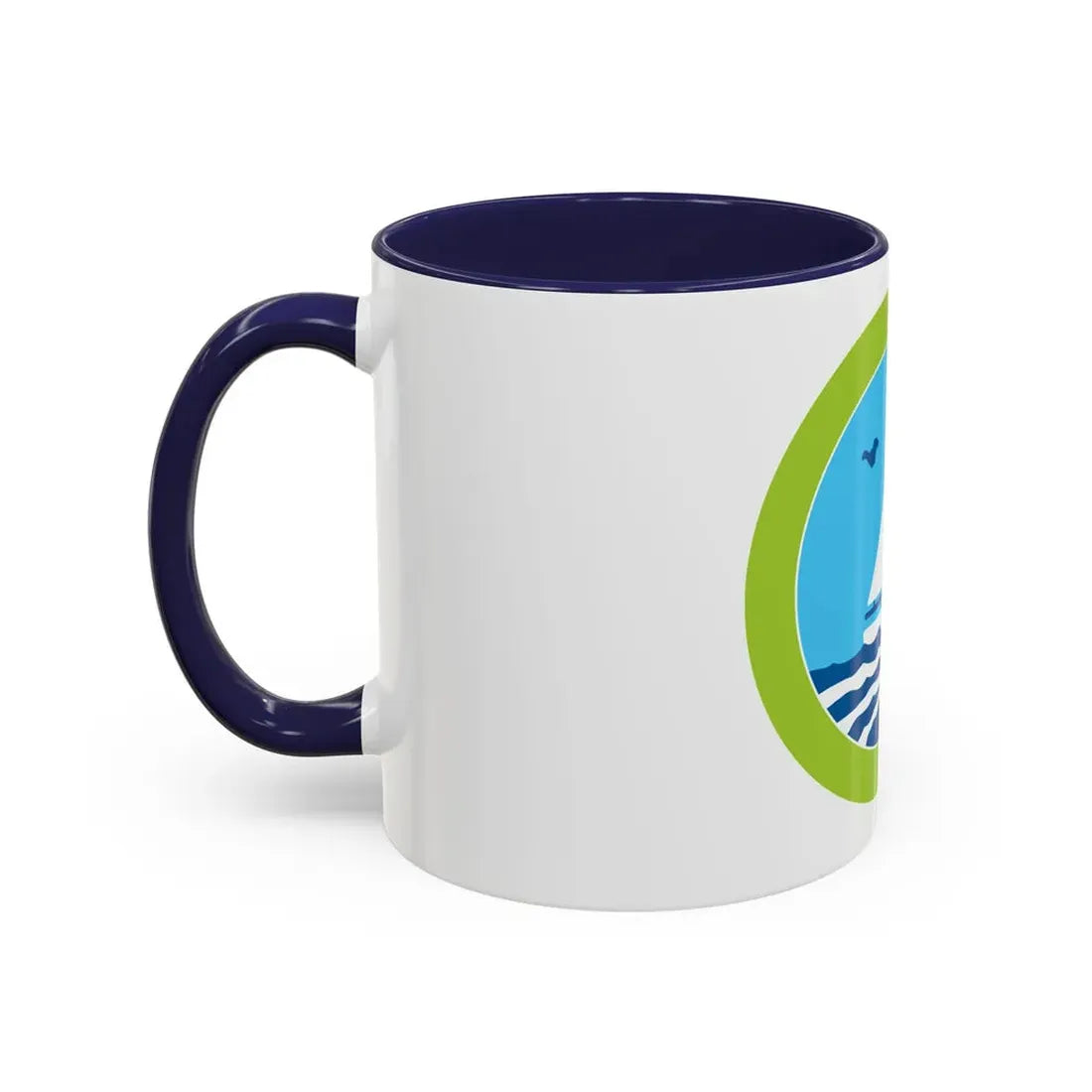Small Boat Sailing (Boy Scout Merit Badge) Accent Coffee Mug - Go Mug Yourself