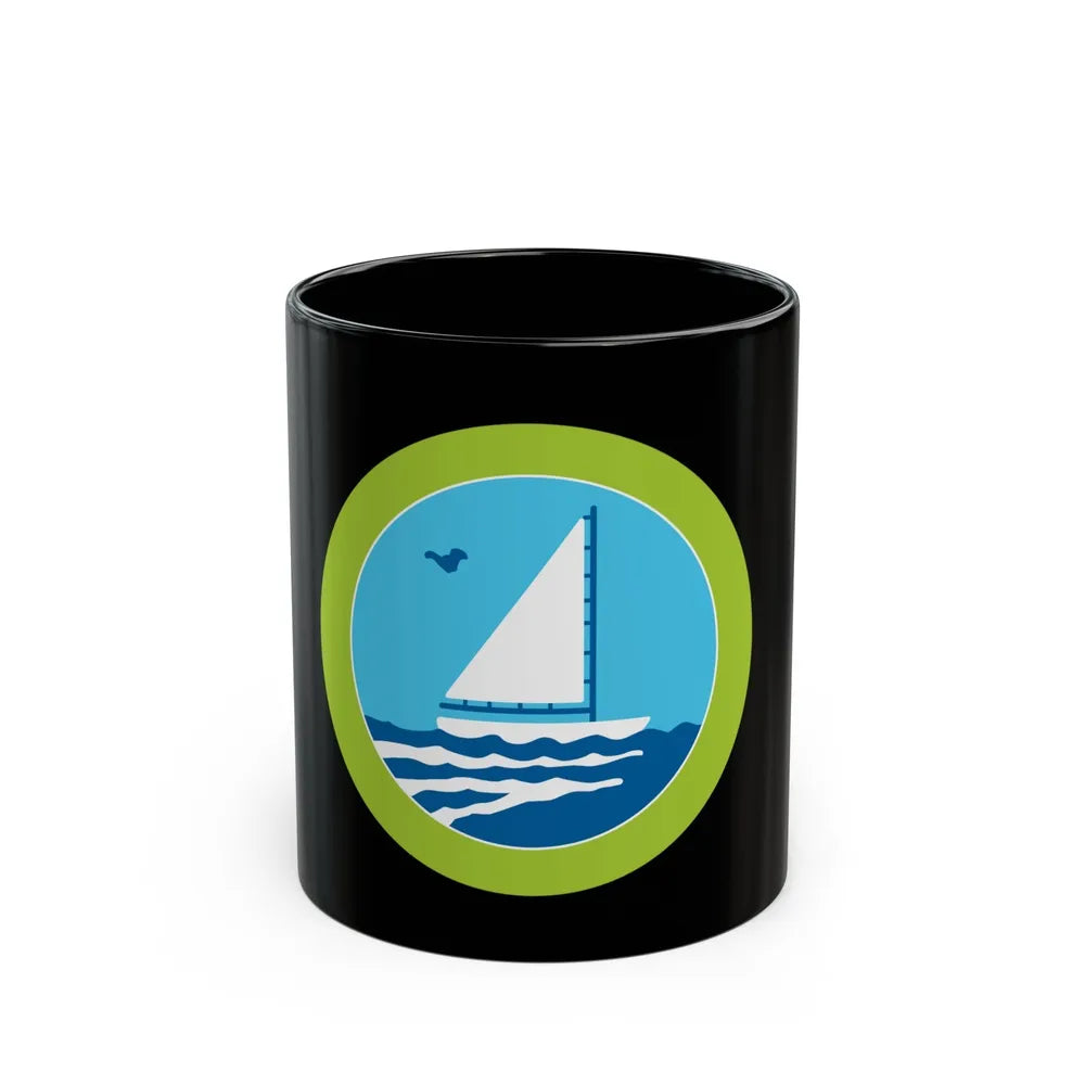 Small Boat Sailing (Boy Scout Merit Badge) Black Coffee Mug-11oz-Go Mug Yourself