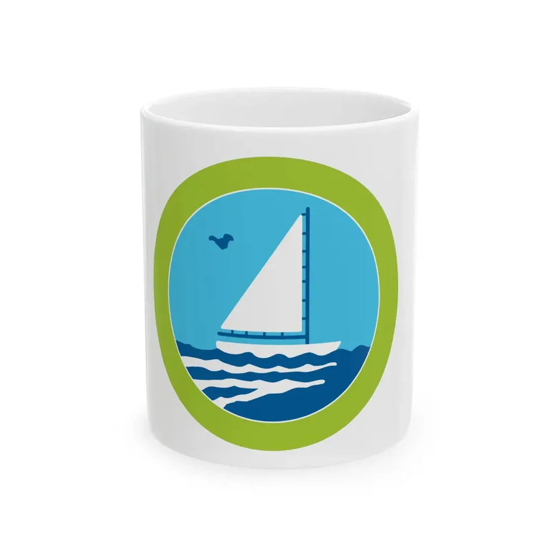 Small Boat Sailing (Boy Scout Merit Badge) White Coffee Mug 11oz - Go Mug Yourself