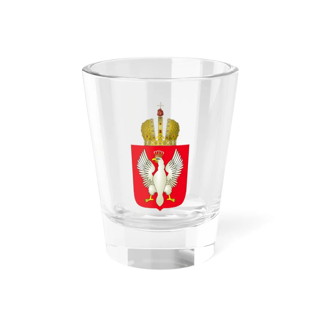 Small Coat of Arms of Congress Poland (Poland) (Coat of Arms) Shot Glass 1.5oz 1.5oz - Go Mug Yourself