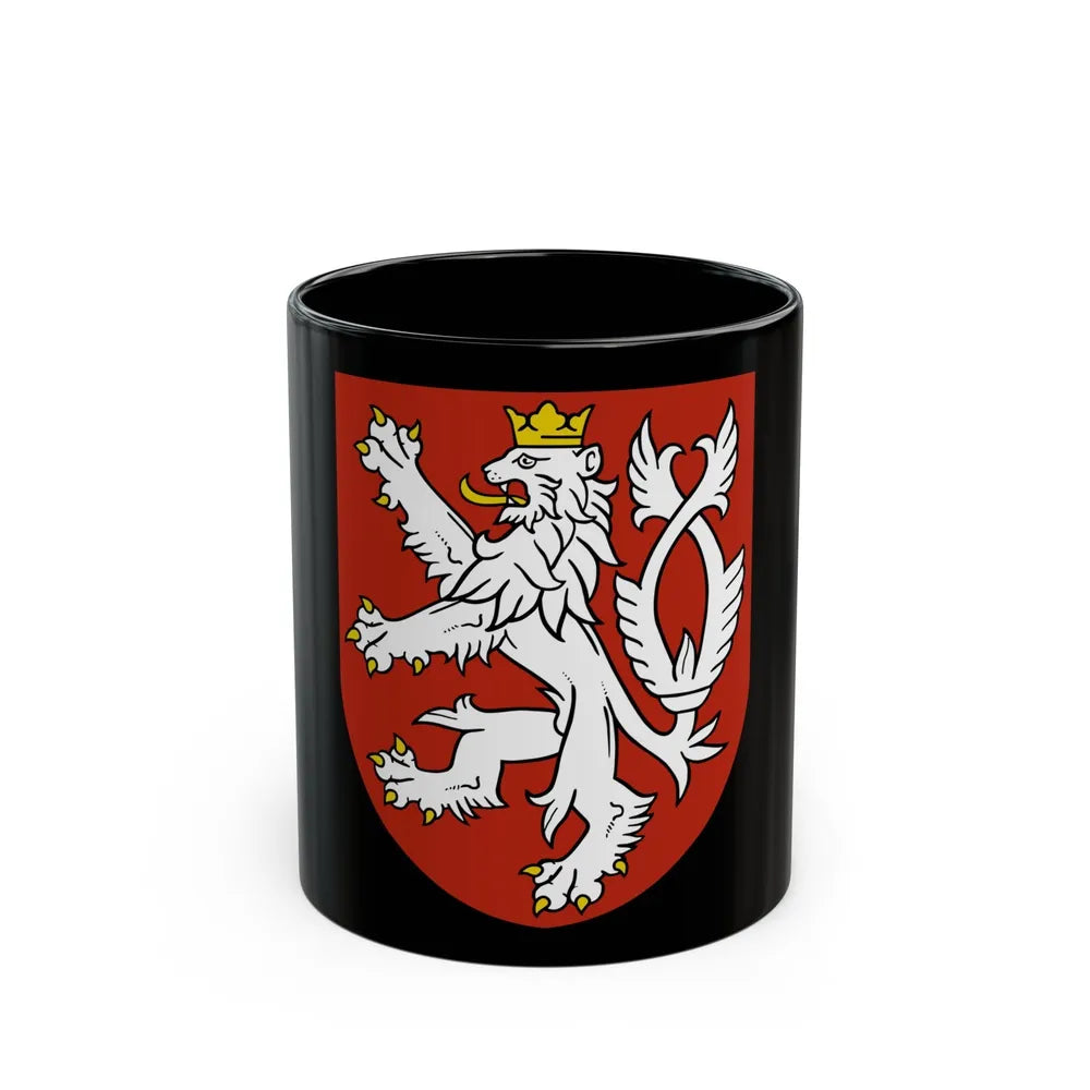 Small coat of arms of the Czech Republic - Black Coffee Mug-11oz-Go Mug Yourself