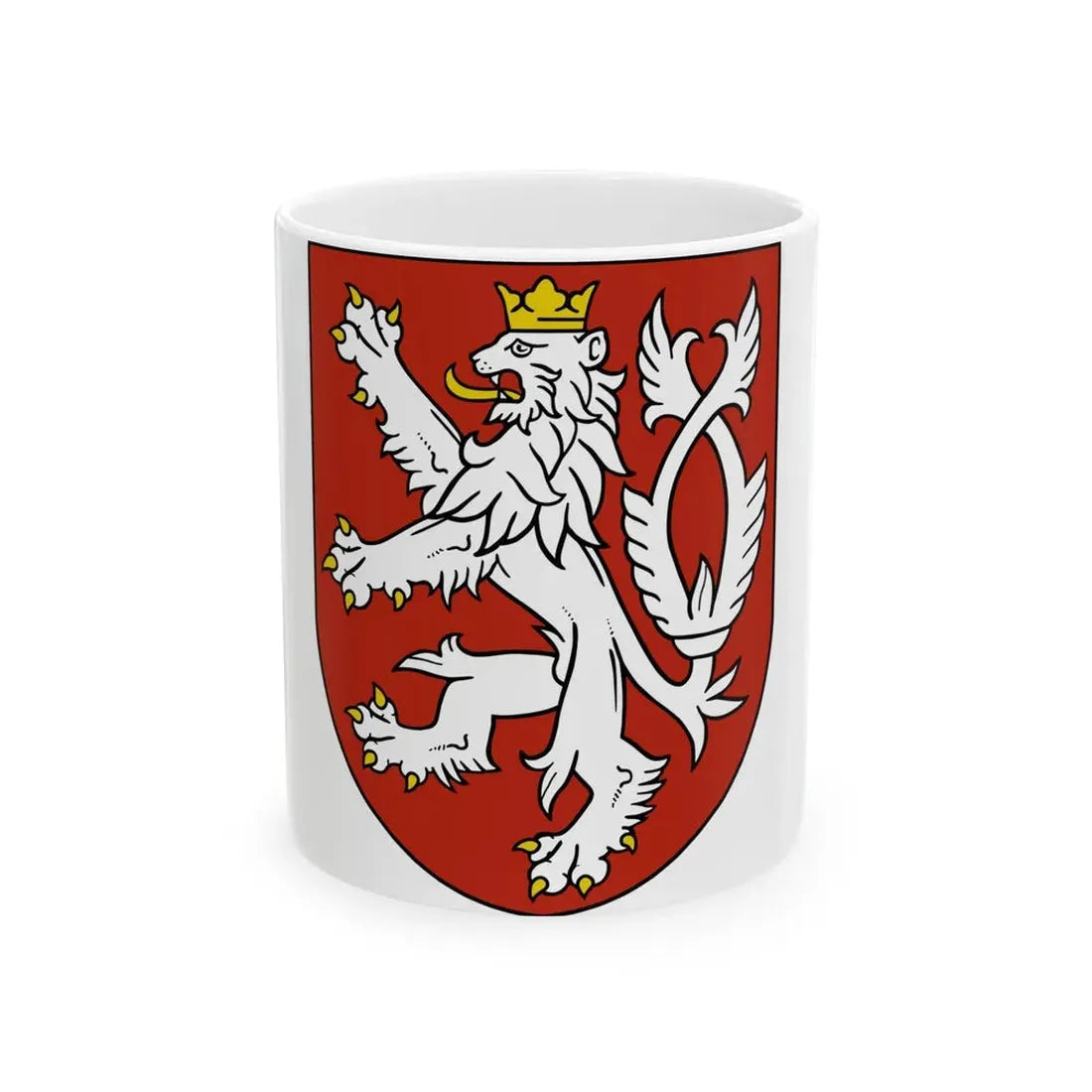 Small coat of arms of the Czech Republic - White Coffee Mug 11oz - Go Mug Yourself
