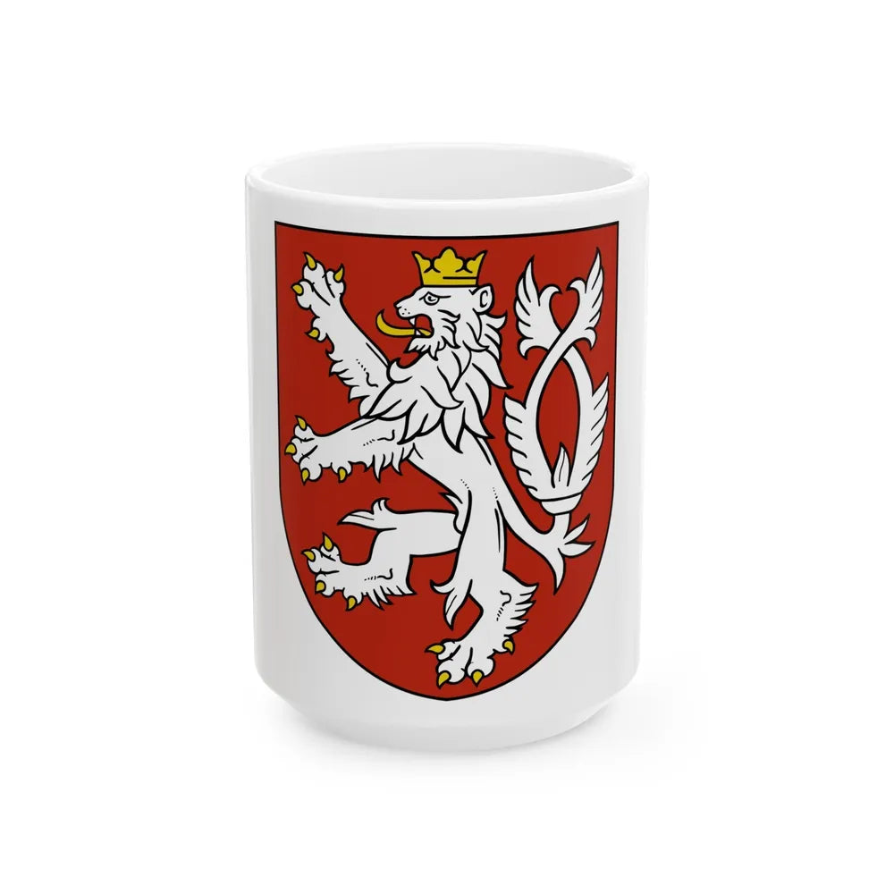 Small coat of arms of the Czech Republic - White Coffee Mug-15oz-Go Mug Yourself