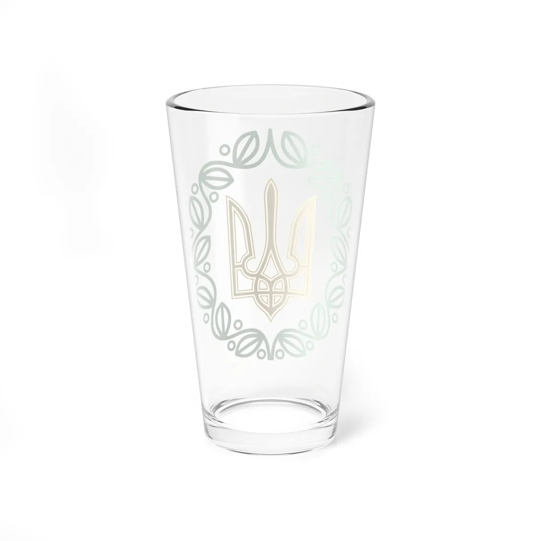 Small emblem of the Ukrainian Peoples Republic 1918 (Ukraine) (Coat of Arms) Pint Glass 16oz - Go Mug Yourself