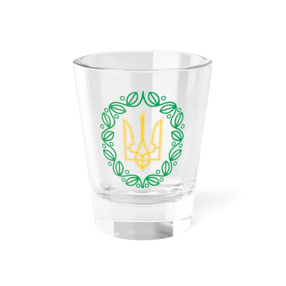 Small emblem of the Ukrainian Peoples Republic 1918 (Ukraine) (Coat of Arms) Shot Glass 1.5oz 1.5oz - Go Mug Yourself