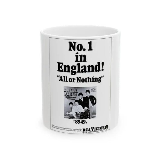 Small Faces 1966 (Music Poster) White Coffee Mug-11oz-Go Mug Yourself