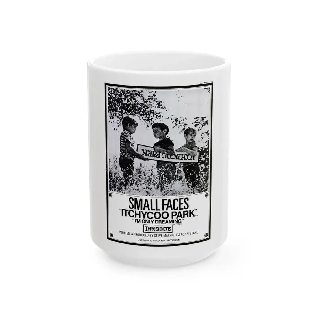 Small Faces 1967 (Music Poster) White Coffee Mug 15oz - Go Mug Yourself