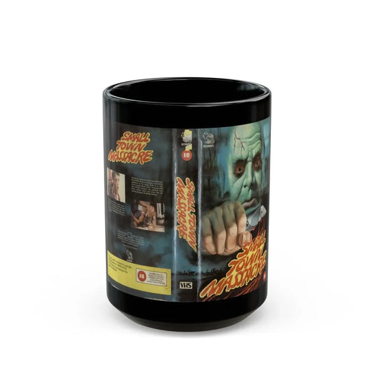 SMALL TOWN MASSACRE (VHS COVER) - Black Coffee Mug 15oz - Go Mug Yourself