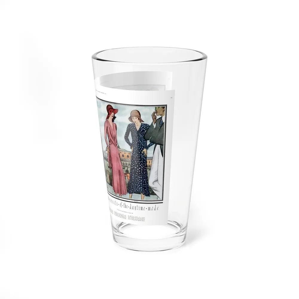 Smart Simplicity or Soft Formality..., McCall's, August 1930 (Magazine Illustration) Pint Glass 16oz - Go Mug Yourself