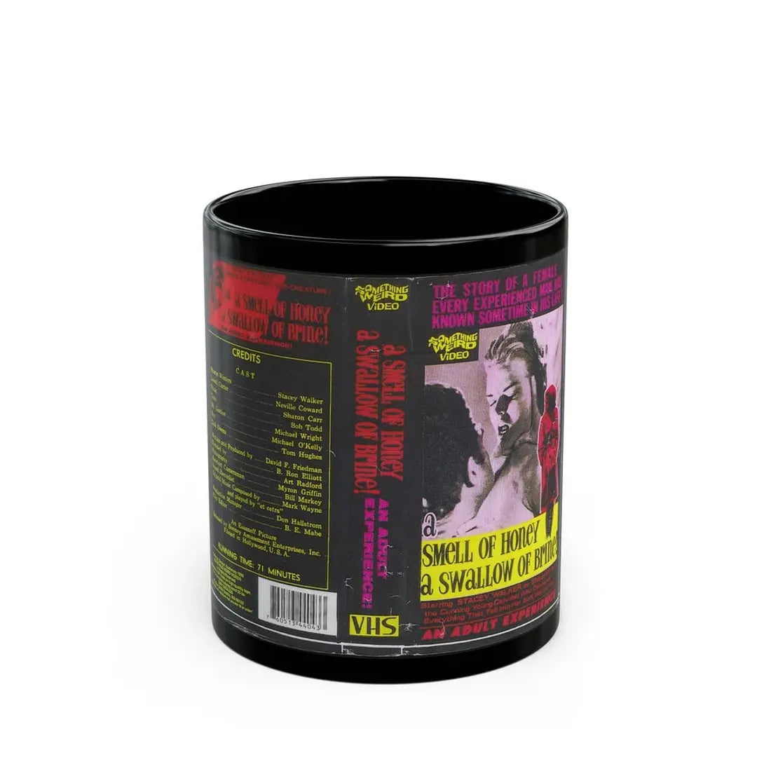 SMELL OF HONEY A SWALLOW OF BRINE SOMETHING WEIRD VIDEO (VHS COVER) - Black Coffee Mug 11oz - Go Mug Yourself