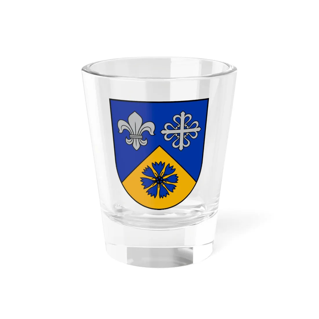 Smiltenes novada ģerbonis (Latvia) (Coat of Arms) Shot Glass 1.5oz 1.5oz - Go Mug Yourself