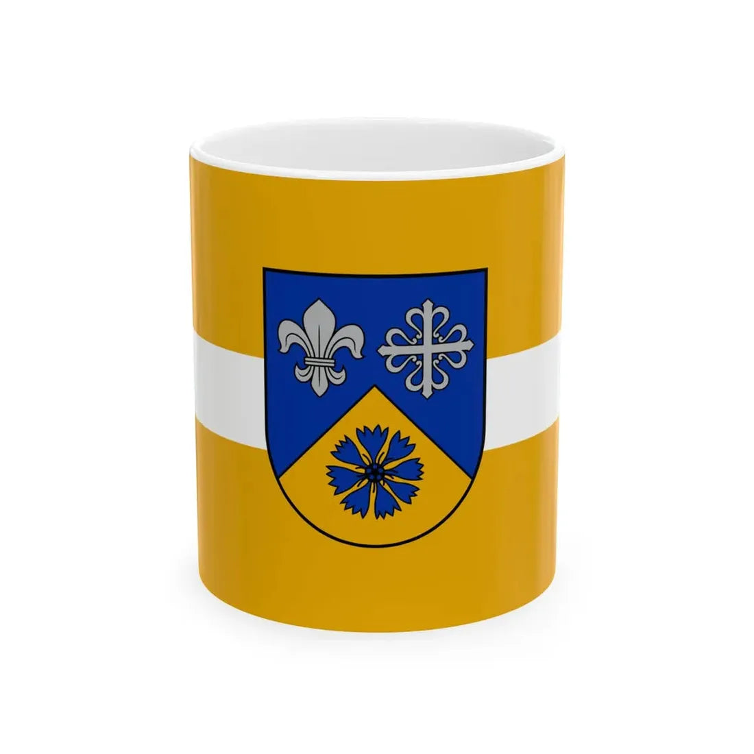 Smiltenes novada karogs (Latvia) White Coffee Mug 11oz - Go Mug Yourself