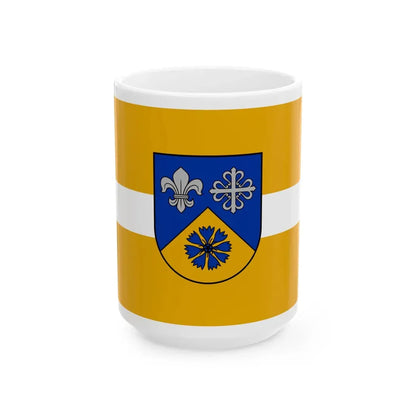 Smiltenes novada karogs (Latvia) White Coffee Mug 15oz - Go Mug Yourself