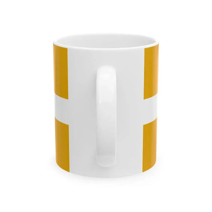 Smiltenes novada karogs (Latvia) White Coffee Mug - Go Mug Yourself