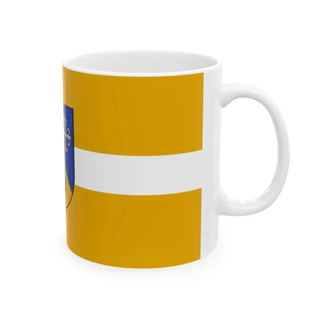 Smiltenes novada karogs (Latvia) White Coffee Mug - Go Mug Yourself