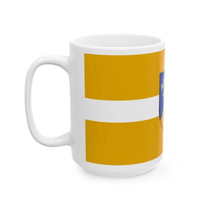 Smiltenes novada karogs (Latvia) White Coffee Mug - Go Mug Yourself